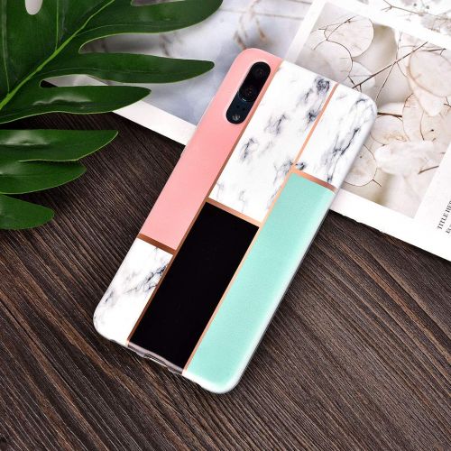  ToMoYi Handyhuelle Kompatibel mit Huawei P20, Crystal Clear Durchsichtig Soft Silikon TPU Ultra Duenn Stossfes Kratzfest Robust Cover Schutzhuelle Einzigartiger Druck [Marble Style] fue