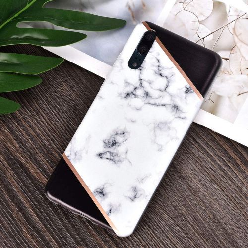  ToMoYi Handyhuelle Kompatibel mit Huawei P20, Crystal Clear Durchsichtig Soft Silikon TPU Ultra Duenn Stossfes Kratzfest Robust Cover Schutzhuelle Einzigartiger Druck [Marble Style] fue