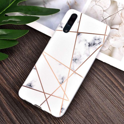  ToMoYi Handyhuelle Kompatibel mit Huawei P20, Crystal Clear Durchsichtig Soft Silikon TPU Ultra Duenn Stossfes Kratzfest Robust Cover Schutzhuelle Einzigartiger Druck [Marble Style] fue