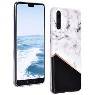 ToMoYi Handyhuelle Kompatibel mit Huawei P20, Crystal Clear Durchsichtig Soft Silikon TPU Ultra Duenn Stossfes Kratzfest Robust Cover Schutzhuelle Einzigartiger Druck [Marble Style] fue