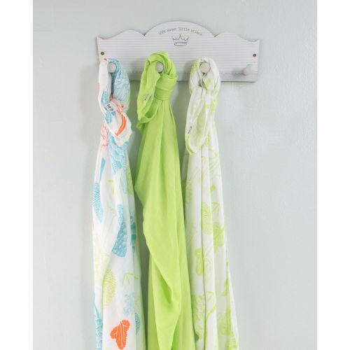  ToTs 3 pc Bamboo Swaddle Wrap Muslins - Green