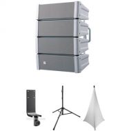 Toa Electronics HX-5W Variable Dispersion Array Speaker with Stand Kit (White)