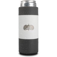 Toadfish Slim Non-Tipping Can Cooler for 12oz Cans - Suction Cup Cooler For Beer & Soda - Stainless Steel Double-Wall Vacuum Insulated Cooler - Sturdy Beverage Holder - (White)