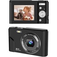 [아마존베스트]TOBERTO HD Digital Camera, 1080P Vlogging LCD Mini Camera with 16X Zoom 36MP Digital Point and Shoot Camera Video Camera, for Kids Students Beginners Beauty Face