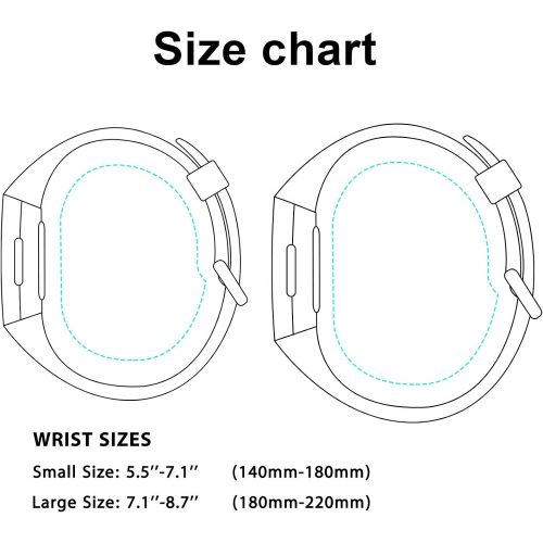  [아마존베스트]Tobfit Sport Bands Compatible for Fitbit Charge 3 and Charge 3 SE, 4 Pack, Soft Rubber Strap for Women/Men