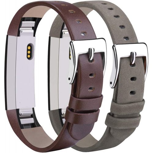  [아마존베스트]Tobfit Leather Bands Compatible with Alta Bands/Alta HR/Ace Accessory Band for Women Men, 5.5-8.1