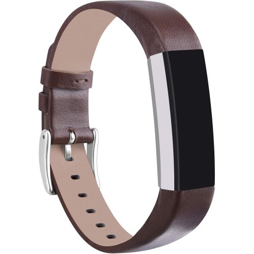  [아마존베스트]Tobfit Leather Bands Compatible with Alta Bands/Alta HR/Ace Accessory Band for Women Men, 5.5-8.1