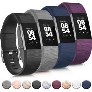 [아마존베스트]Tobfit Sport Bands Compatible with Fitbit Charge 2, 4 Pack, Replacement Wristbands for Women Men, Small/Large