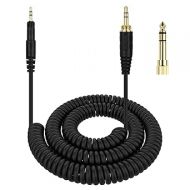 ATH-M50x Cable Replacement Coiled Audio Aux Cord Compatible with Audio Technica ATH-M50x / ATH-M40x / ATH-M70x / ATH-M60X headphones, with 6.35mm(1/4