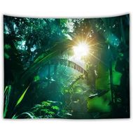 Marke: Today Gift Sonnenaufgang Wald Dschungel Wandteppich Natur Landschaft Wandbehang Wandtuch Wandkunst Tapisserie Tischdecke Strandtuch 200x150cm