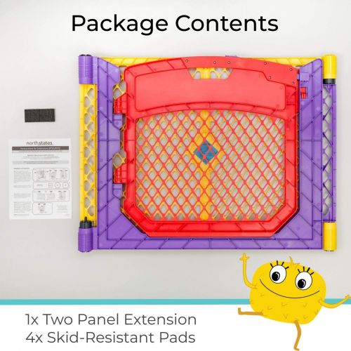  [아마존베스트]North States 2-Panel Extension with Door for Multicolor Superyard Colorplay: Increases Play Space up to 34.4 sq. ft. (Adds 64, Multicolor)