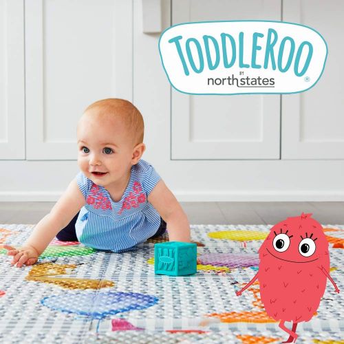  Visit the Toddleroo by North States Store Toddleroo by North States 71 x 71 Toddleroo Friends Play Mat - Designed to fit 6 Panel or 8 Panel Superyards. Almost 36 Square feet of Play Space (Toddleroo Characters, Multicolore