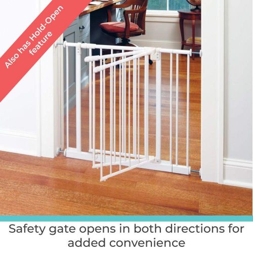  Easy-Close Gate North States: The multi-directional swing gate with triple locking system - Ideal for doorways or between rooms. Pressure mount, fits openings 28 to 38.5 wide (29 t