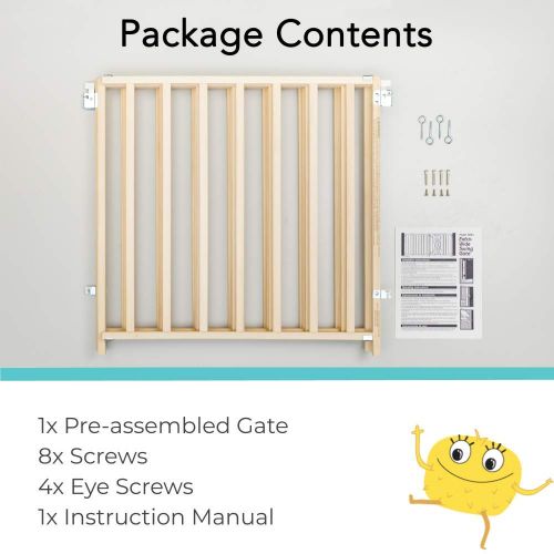  North States 103 Wide Extra-Wide Swing Baby Gate: Perfect for oversized spaces. No threshold and one-hand operation. Hardware mount. Fits 60-103 wide (27 tall, Sustainable Hardwood