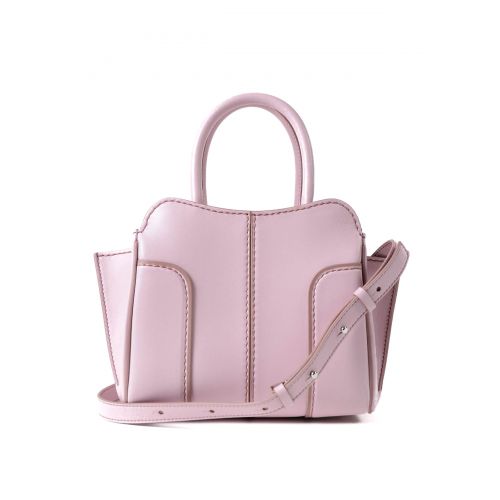 토즈 TodS Sella Mini pink leather handbag