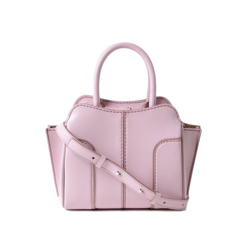 토즈 TodS Sella Mini pink leather handbag