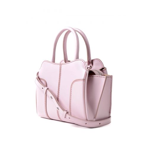 토즈 TodS Sella Mini pink leather handbag