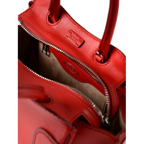 토즈 TodS Sella Mini red leather handbag