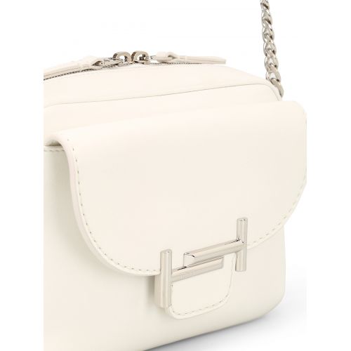 토즈 TodS Double T white mini camera bag