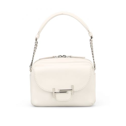 토즈 TodS Double T white mini camera bag