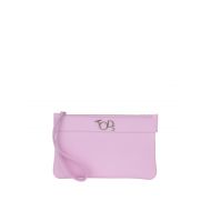 TodS Logo lettering pink leather pouch