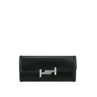 TodS Double T solid black wallet