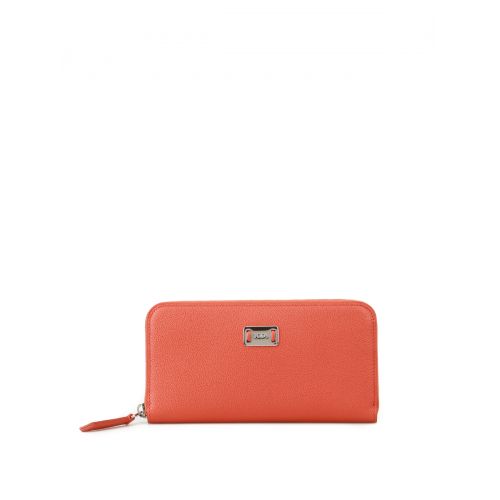 토즈 TodS Orange leather continental wallet