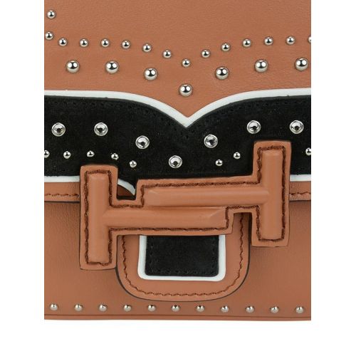 토즈 TodS Double T embellished saddle bag