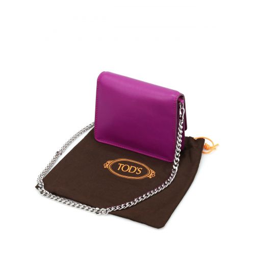 토즈 TodS Double T mini leather clutch