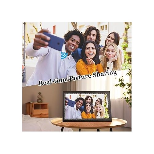  15.6 Inch Digital Picture Frame WiFi Smart Digital Photo Frame 32GB, Electronic Picture Frame IPS HD Touchscreen Programmable, Auto-Rotate, Share Photos Instantly