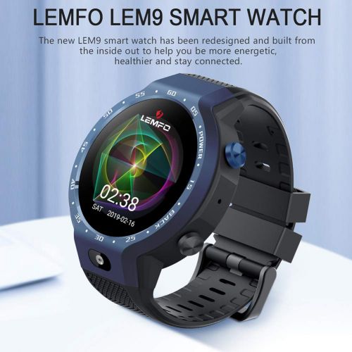  Togethluer Swimming Smart Bracelet Blood Pressure Heart Rate Sleep Monitor Fitness Tracker,LEMFO LEM9 4G Dual Systems 5MP Front Camera GPS WiFi Heart Rate Smart Watch Grey