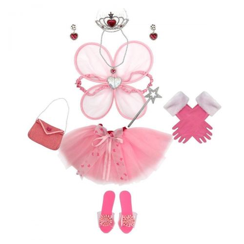  Toiijoy Girls Princess Dress up Set 15Pcs Fairy Princess Role Play Costume Set Carry Bag Toddler Kids Ages 3-6yrs