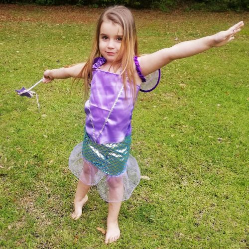  Girls Dress up Costume Set Toiijoy Princess,Fairy,Mermaid,Bride,Pop Star Costume for Little Girls Toddler Ages 3-6yrs