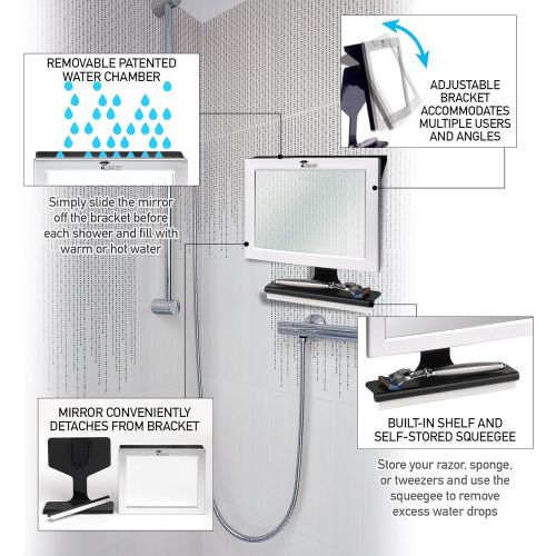  ToiletTree Products Ultimate Fogless Shower Bathroom Mirror, Bigger Reflective Surface &...