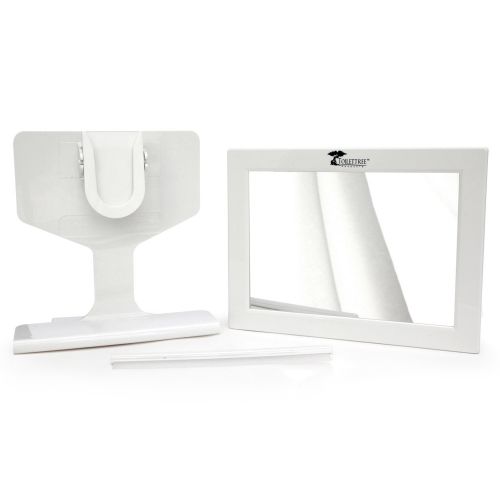  ToiletTree Products Fogless Shower Bathroom Mirror with Squeegee, White