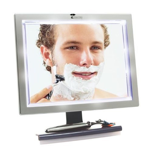  ToiletTree Products Deluxe LED Fogless Shower Mirror with Squeegee (Shower Mirror)