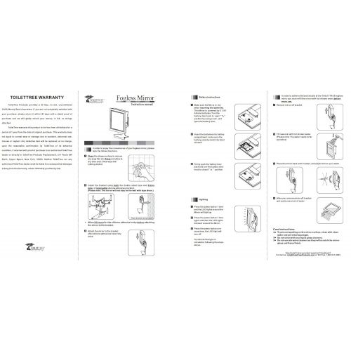  ToiletTree Products Deluxe LED Fogless Shower Mirror with Squeegee (Shower Mirror)