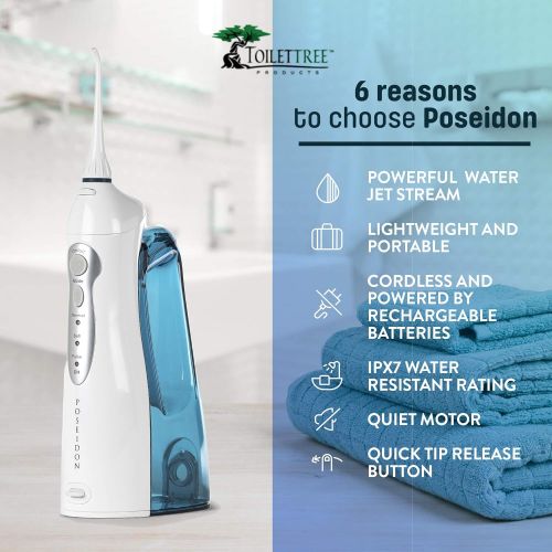  [아마존 핫딜]  [아마존핫딜]ToiletTree Products Poseidon Oral Irrigator Cordless & Portable Water Flosser with Standard...