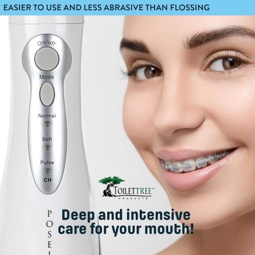  [아마존 핫딜]  [아마존핫딜]ToiletTree Products Poseidon Oral Irrigator Cordless & Portable Water Flosser with Standard...