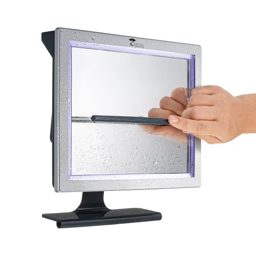  ToiletTree Products Deluxe LED Fogless Shower Mirror with Squeegee (Shower Mirror)
