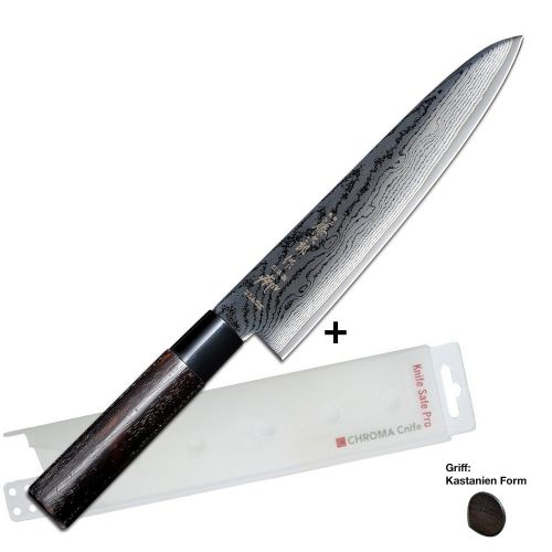  Tojiro Kochmesser 21 cm Sippu Black Damast + Chroma Safe Pro