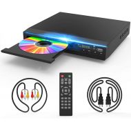 [아마존베스트]DVD Player with HDMI AV Output, DVD Player for TV, Contain HD with Coaxial Output/ AV Cable/ Remote Control/ USB Input, Region Free Home DVD Players, Tojock