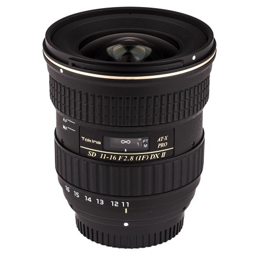  Tokina ATXAF116DXIIN 11-16mm f2.8 Pro DX-II Lens for Nikon F, Black