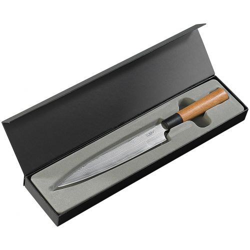  TokioKitchenWare Damastmesser Kueche: Damast-Fleischmesser mit 21,5cm Klinge (Messer)