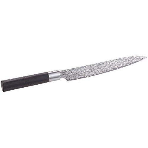  TokioKitchenWare Damaszene Kuechenmesser: Handgefertigtes Marken-Damast-Fleischmesser mit 20-cm-Klinge (Stahl)