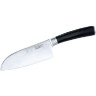 TokioKitchenWare Damast Santoku Messer: Damast-Santokumesser mit 12,5 cm Klinge (Kuechenmesser)