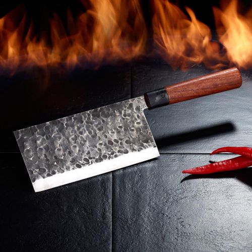  [아마존베스트]TokioKitchenWare Chinese Kitchen Hatchet - Chinese Chopping Knife, Handmade (Chinese Chefs Knife)