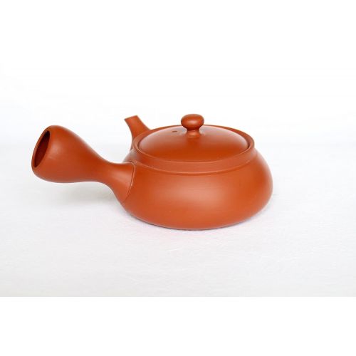  Tokoname ware Tokoname tea pot kyusu Kiwami shudei red biku small flat 120ml