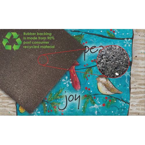  Toland Home Garden Peace Birds 18 x 30 Inch Decorative Floor Mat Christmas Hope Peace Joy Bird Doormat - 800023