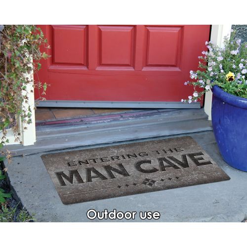  Toland Home Garden 800446 Man Cave Gray Doormat, 18 x 30 Multicolor